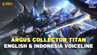 ARGUS SKIN COLLECTOR TITAN - ENGLISH VOICELINE & INDONESIA VOICELINE - MOBILE LEGENDS