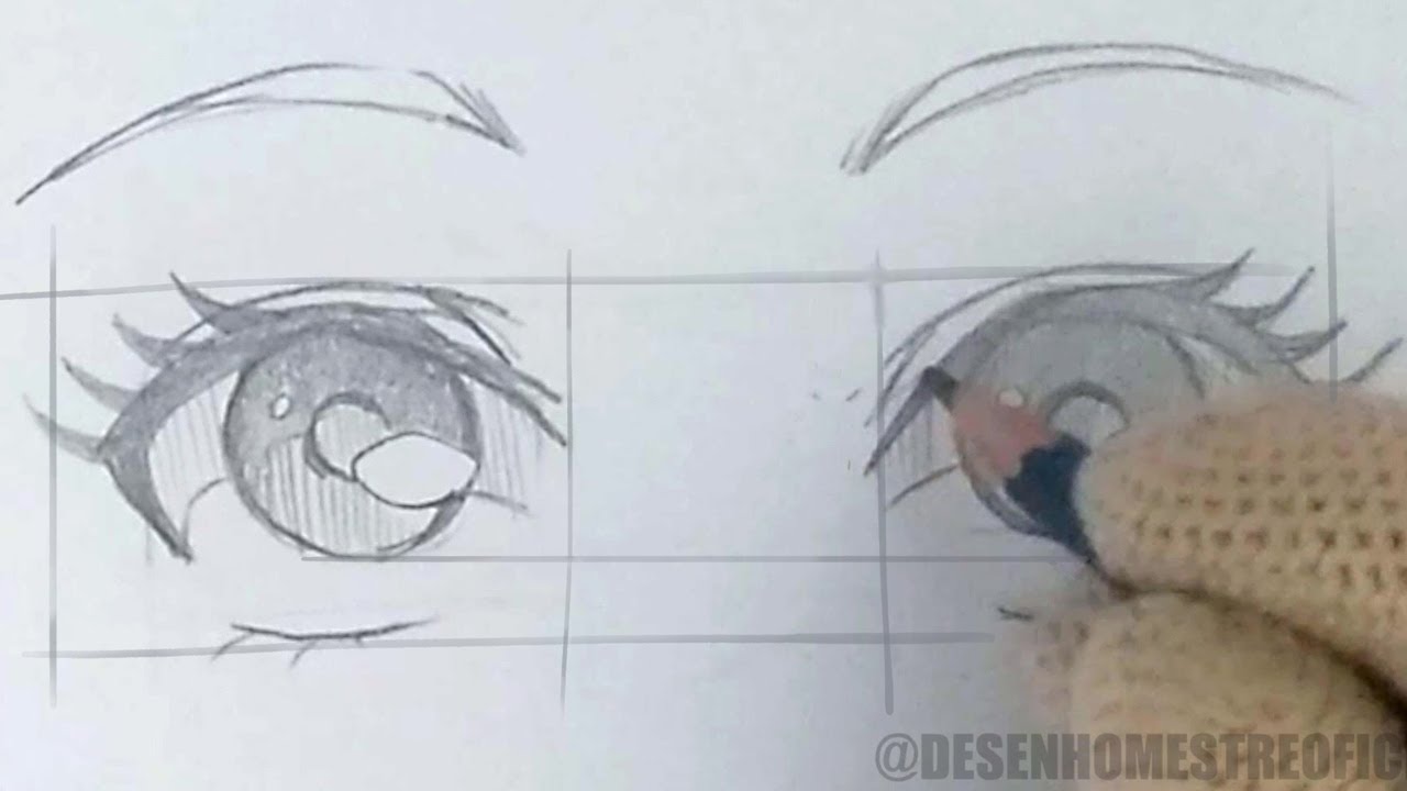 Como Desenhar Olhos de Anime → ( 4 SUPER Dicas)