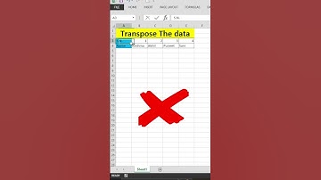 Excel Transpose: Transforming Data with Ease  #exceltricks #exceltips #TIS #excelhacks #viral