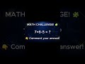 | Math Challenge #shorts