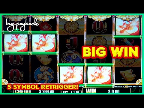 5 SYMBOL RETRIGGER! Big Fu Cash Bats Dragon Slot - BIG WIN BONUS!
