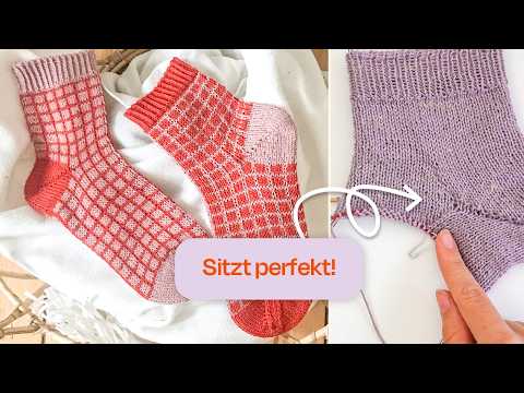 So strickst du die Bumerangferse OHNE Loch und mit Zwickel 🧶🧦