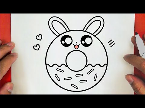كيف ترسم دونات كيوت وسهلة خطوة بخطوة رسم سهل تعلم الرسم للمبتدئين Cute Donut Drawing 