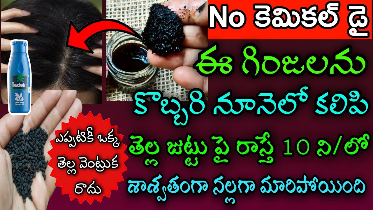 🔥 మొదటిసారిగా నేనే చెప్తున్నా 🤫 ఈ గింజలను కొబ్బరి నూనెలో కలిపి రాస్తే తెల్ల జుట్టు శాశ్వతంగా నల్లగా