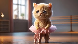 🐱♥️Cat's Graceful Dance: The Ballet Journey from Hobby to Superstardom｜#cat   #aicat  #cutcat #cute