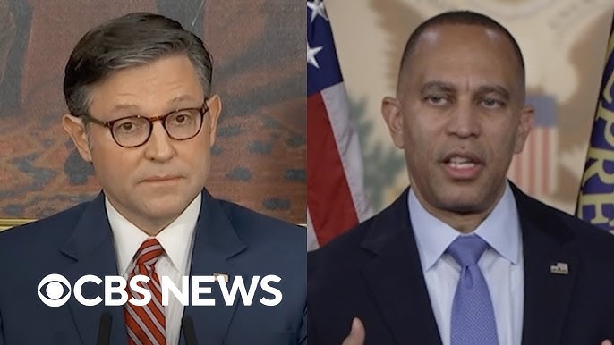 Watch: Republican, Democratic leaders speak as government shutdown enters Day 8 - YouTube