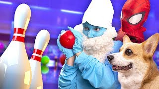 Superhero Dog And Spiderman VS Smurf Pranks