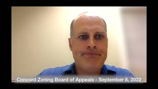 Concord Zoning Board of Appeals - September 8, 2022