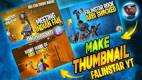 HOW TO MAKE THUMBNAIL LIKE FALINSTAR Gaming ON PICSART | falinstar gaming make thumbnail  in picsart