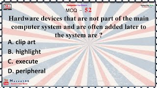 Hardware devices that are not part of the main computer system and are often added later to the