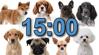 15-Minute Timer | Puppies Around The World