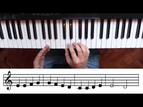 Como tocar el Himno a la Alegría en Piano fácil. Que son notas blancas y negras. Curso de Piano 5