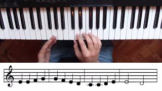 Como tocar el Himno a la Alegría en Piano fácil. Que son notas blancas y  negras. Curso de Piano 5 - YouTube