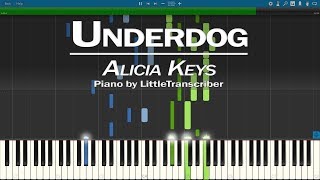 Alicia Keys - Underdog (Piano Cover) Synthesia Tutorial by LittleTranscriber