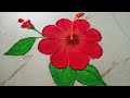 Easy Hibiscus Flower Rangoli Design by Sangeeta || Hibiscus 🌺 flower Kolam /Muggulu Designs-