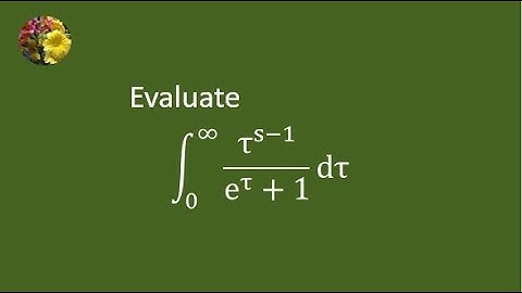 Solving improper integral using gamma and eta function (Mis-1705)