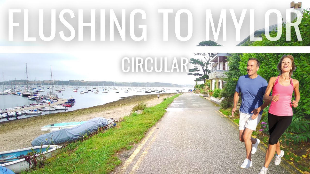 Flushing to Mylor Circular | Coastal Virtual Run / Walk | Cornwall | Treadmill Workout Scenery