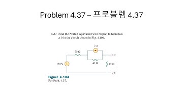 Problem 4.37 Find the Norton equivalent with respect to terminals a-b in the circuit shown in Fig.