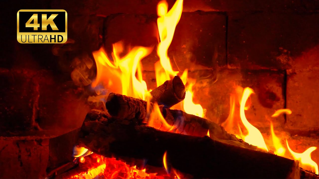 🔥 Cozy Fireplace 4K (12 HOURS). Fireplace with Crackling Fire Sounds ...