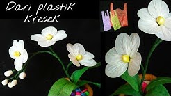 DIY - bunga dari kawat & plastik kresek hiasan ruangan ( bunga anggrek ) - Durasi: 5.08. 