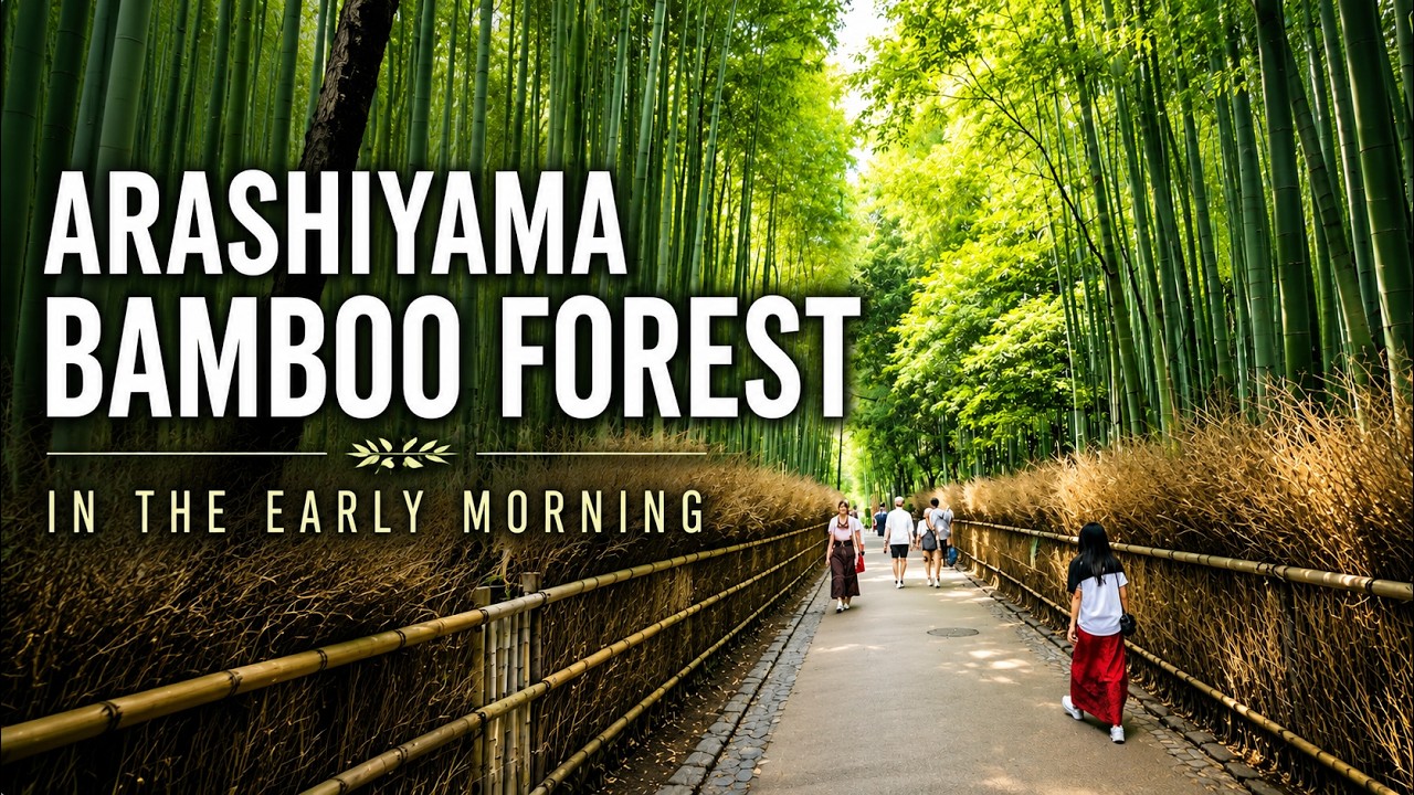 Arashiyama Bamboo Forest In The Early Morning | Kyoto Walking Tour 4K
