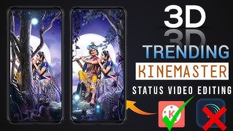 Trending 3d Behind Object Status Video Editing | Kinemaster 4k Full Screen Video Editing |