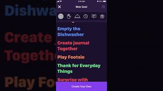 How to create a goal in Love Nudge app? screenshot 2