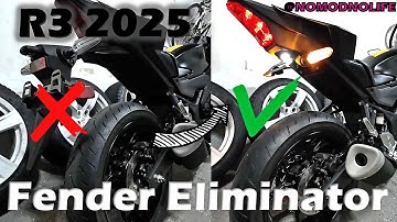 R3 2025 Fender Eliminator | Step-by-step Installation and Review (2025 YZF-R3 Stealth Black) 4K60fps