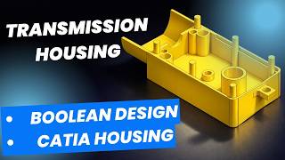CATIA V5 Tutorial Diseño de Carcasa de Transmisión con Operaciones Booleanas