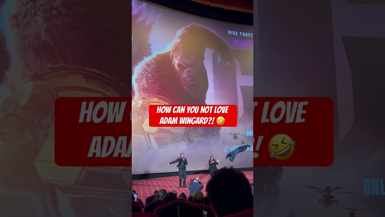 Adam Wingard lets loose at the GxK premiere 🤣