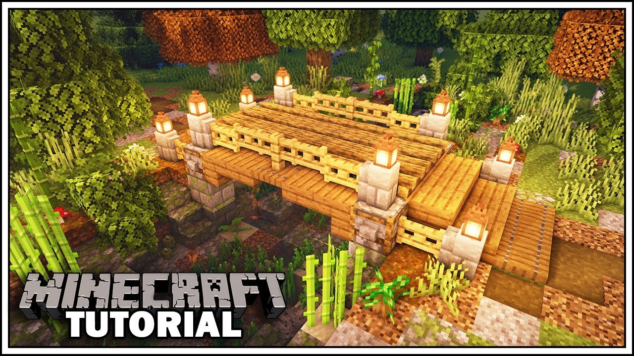 How to Build a Small Bridge in Minecraft 1.14 - YouTube