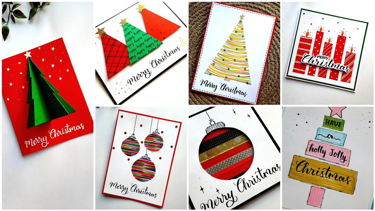 7 DIY CHRISTMAS Greeting Cards Ideas | Handmade Christmas Gift Card ...