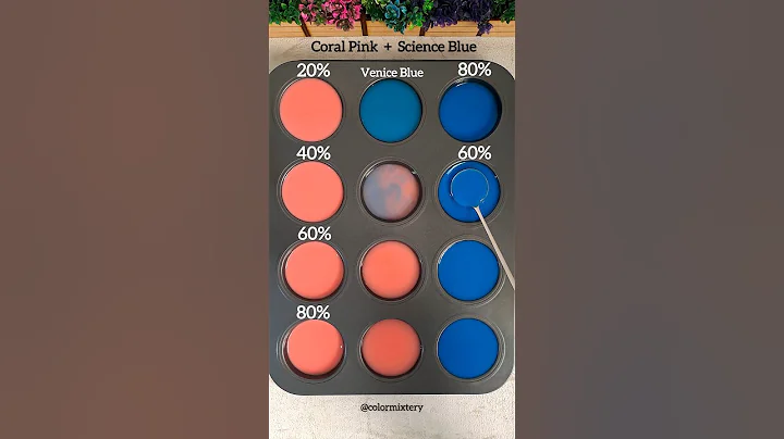 Coral Pink + Science Blue | Unexpected Color Blend 🎨💙💗 #Shorts #asmr #colormixing #art