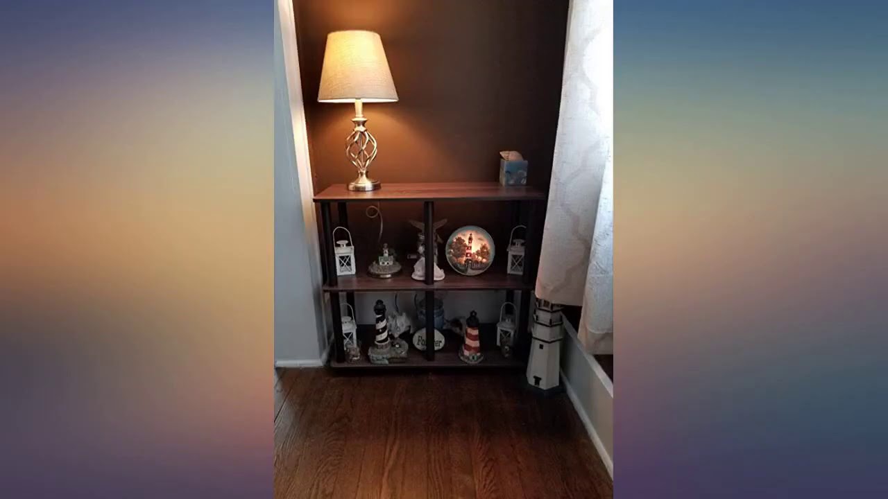 FURINNO Turn-N-Tube Shelf, 4 Space, Walnut//Brown review