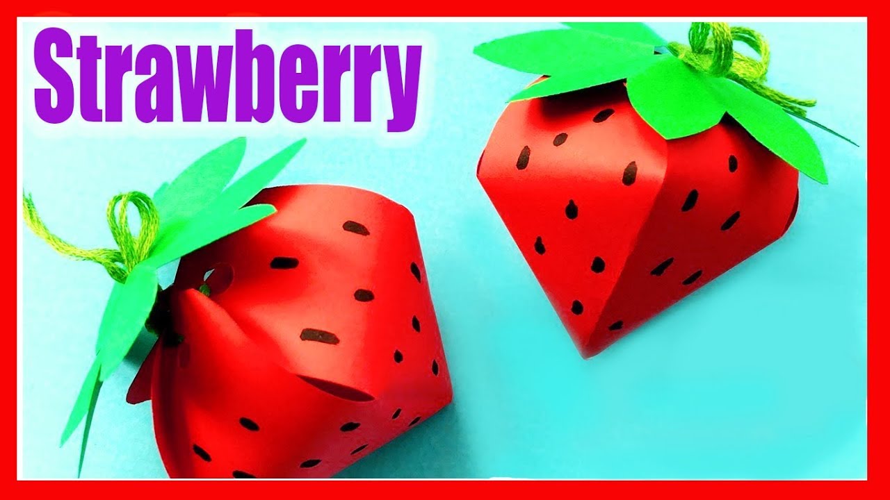 How To Make Strawberry With Chart Paper