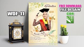 Tutorial Desain Walldecor - Kado Wisuda, Foto Wisuda, Graduation │ CorelDraw - Free Download