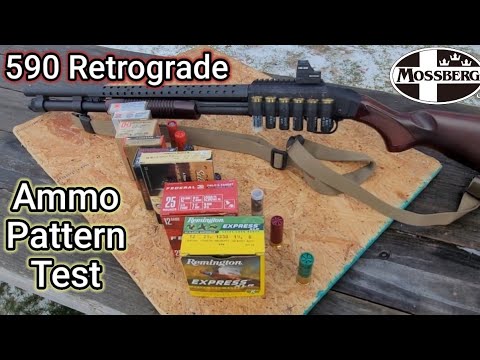 Mossberg 590 Retrograde 😎 Ammo Pattern Testing - YouTube
