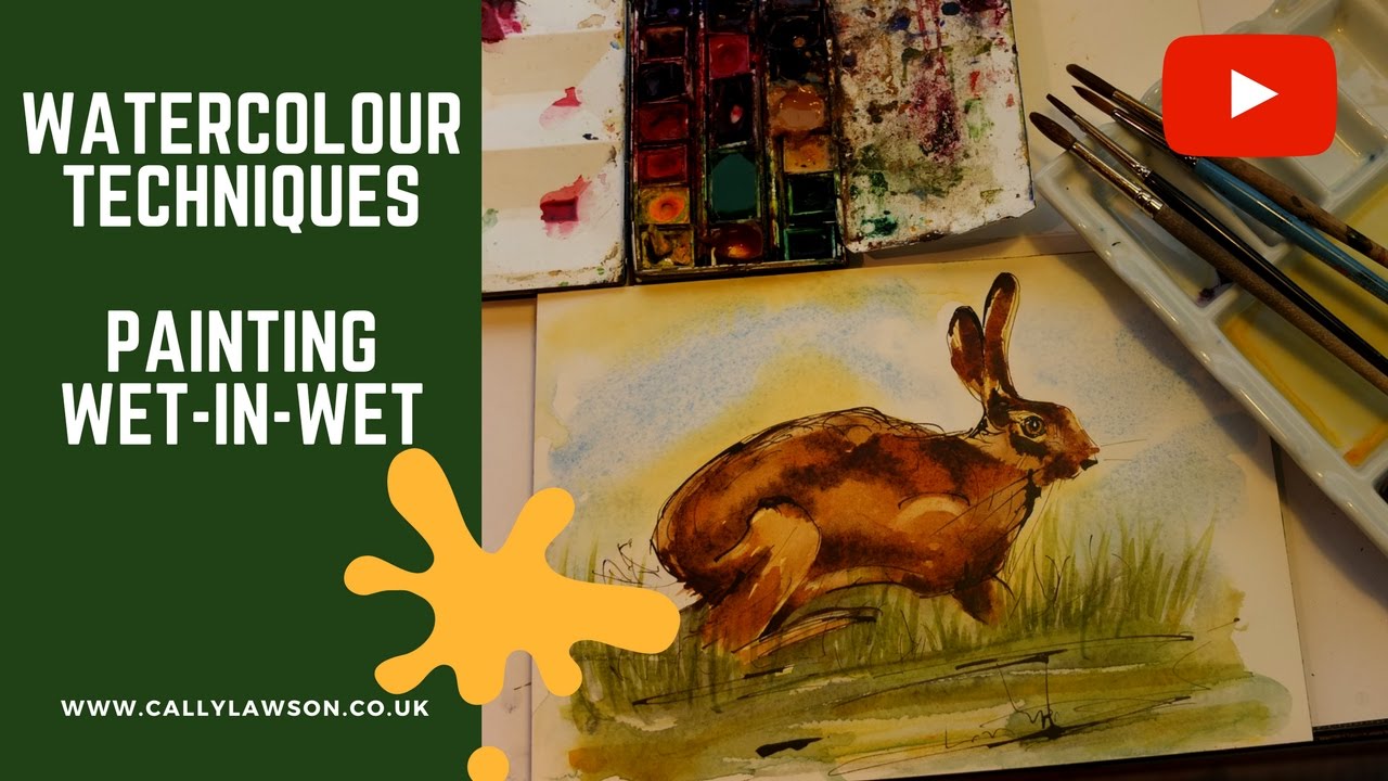 Beginners watercolour tutorial - how to paint a hare