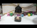 Waste bottle decoration ideas, empty glass bottle reuse ideas, recycling,lamp