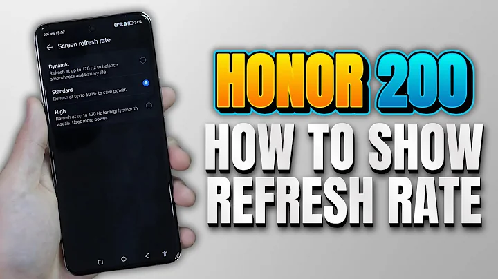 How to Change Refresh Rate Settings on HONOR 200 – Display Settings