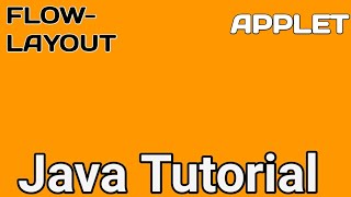 Java programming : flowlayout in java applet