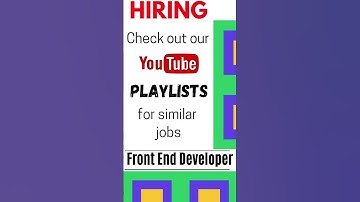 Hiring for Front End Developer Job Role | Front End Development Jobs | Web Development Jobs #Shorts
