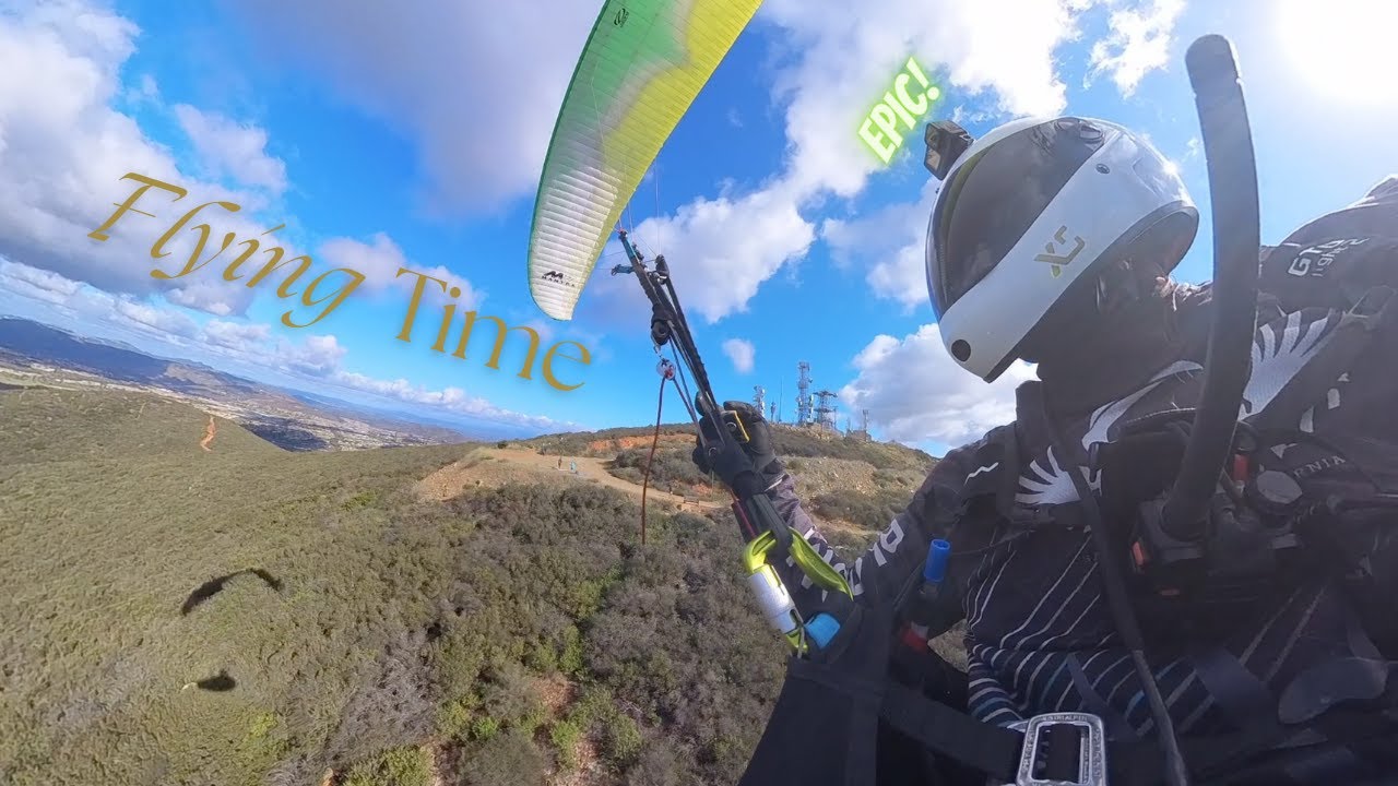 Rare day with clouds from the 800 at Little Black - San Diego Paragliding
