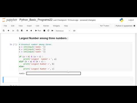 Python Program || Largest Number among the three Numbers