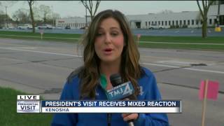 Hundreds turn out for President Trump’s Kenosha visit