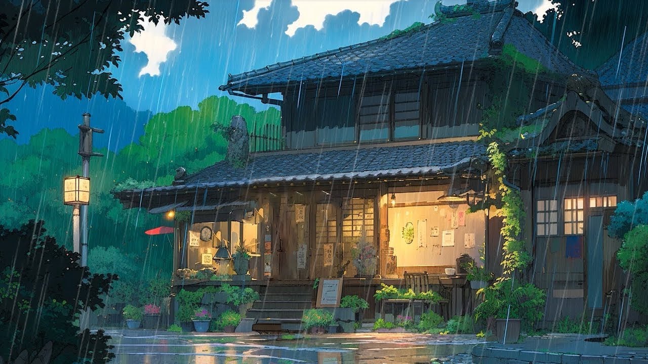 Rainy Ghibli Spring Day ☔ Relax & Focus 🌿 - YouTube