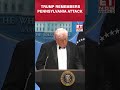 WATCH | Trump Reflects On Pennsylvania Assassination Attempt Following WHCD Shooting Attempt #shorts
