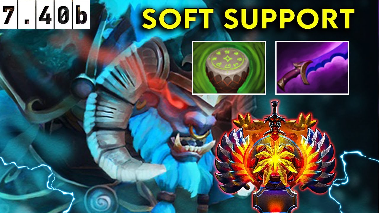 Spirit Breaker Immortal Soft Support - Dota 2 Patch 7.40b Pro Pub Gameplay