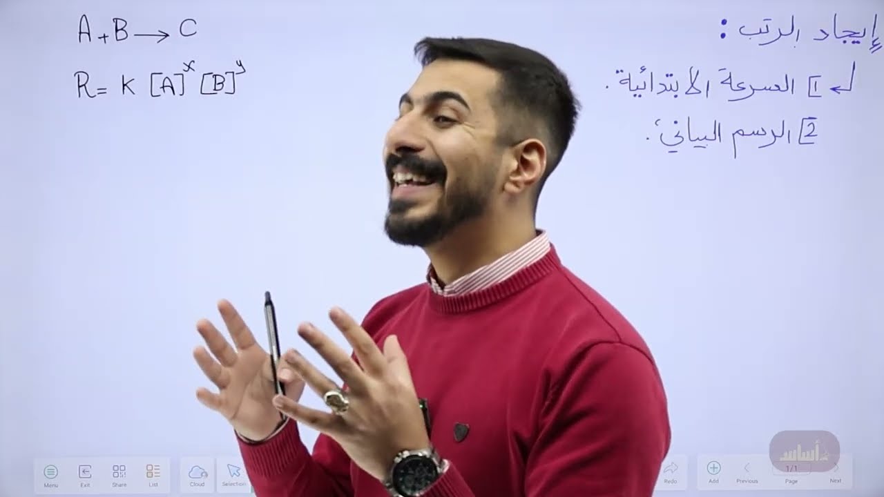 كيمياء الفصل الثاني بشكل مجاني (2008) ، جداول السرعة الابتدائية والرُتب (1) ، أ.عبدالله عصفور.