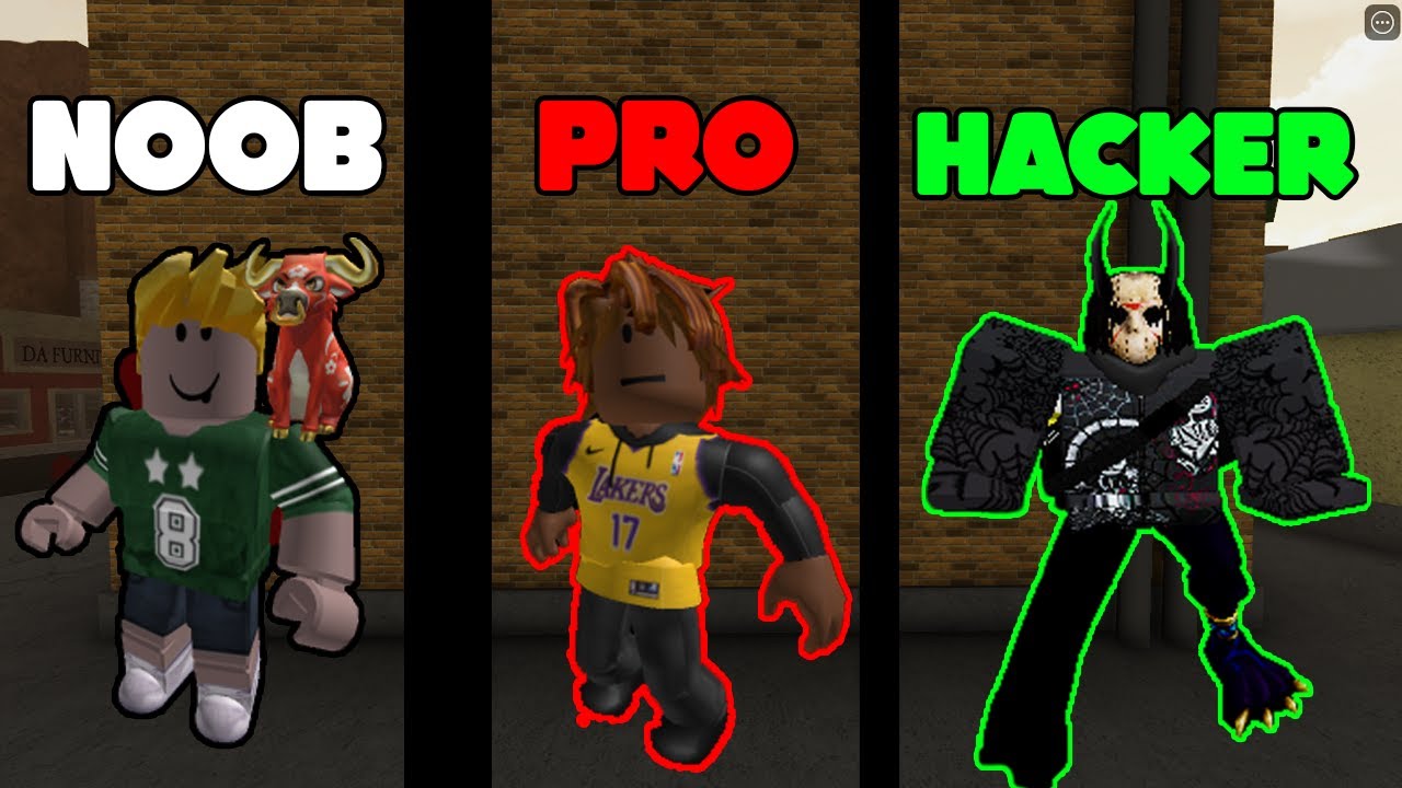 Noob Vs Pro Vs Hacker Roblox Da Hood Nghenhachay Net - roblox noob hacker